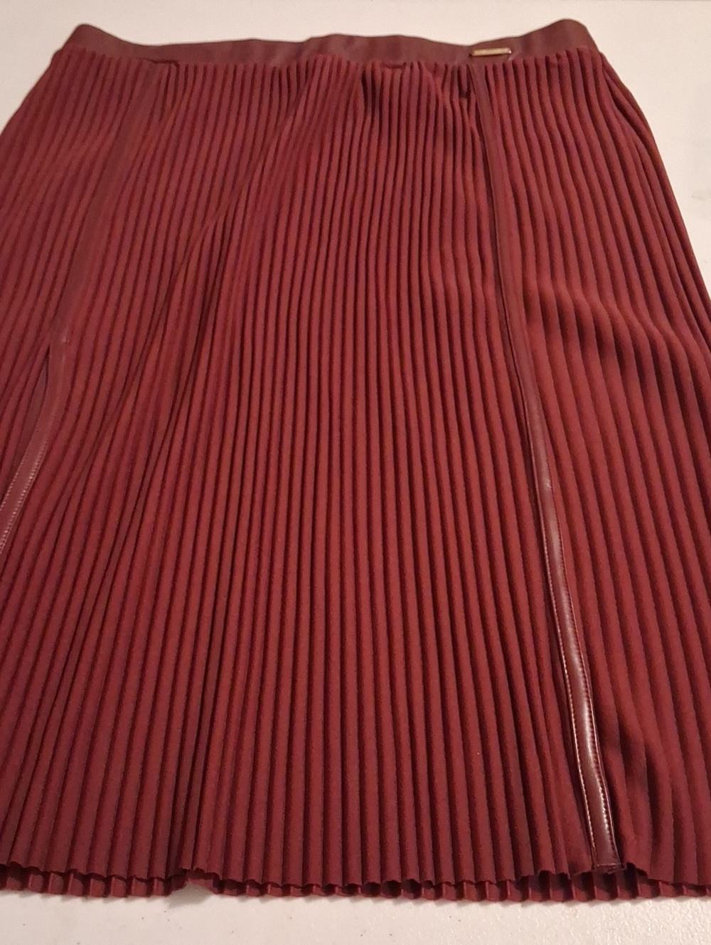 Marc by Marc Jacobs Burgundy Pleated Skirt